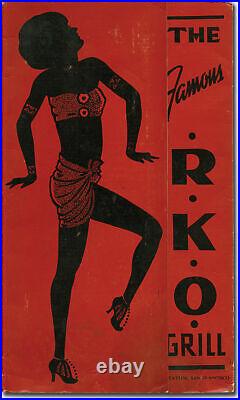 Menu For The Rko Grill San Francisco California 1939 #144622