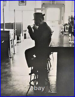Mid Century Atmospheric Photo Noir Silhouette Man in Bar C. 1950 San Francisco Mid Century Atmospheric Photo Noir Silhouette Man in Bar C. 1950 San Francisco