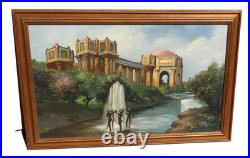 Mid Century California oil painting of the Palace of Fine Arts San Francisco