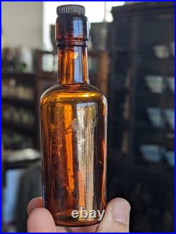 Mini Sample CROWN DISTILLERIES San Francisco California Whiskey Bottle withStopper