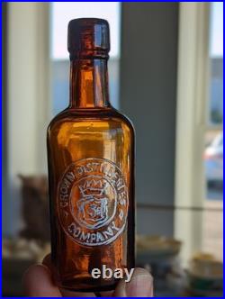 Mini Sample CROWN DISTILLERIES San Francisco California Whiskey Bottle withStopper