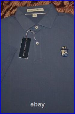 NEW HOLDERNESS & BOURNE Polo Shirt CALIFORNIA GOLF CLUB SAN FRANCISCO Sz L Blue