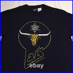 NEW Vtg 70s Levis San Francisco Sheriff Longhorn Made In USA T Shirt Mens Large
