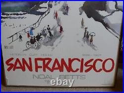 NOAL BETTS San Francisco Sausalito Art Print Poster PAIR Cable Car Cliff House