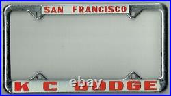 NOS San Francisco California KC Dodge Vintage MOPAR Dealer License Plate Frame