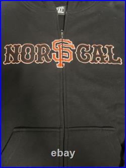 NWT Men's Nor Cal San Francisco Giants Full Zip Hoodie Jacket Black Large