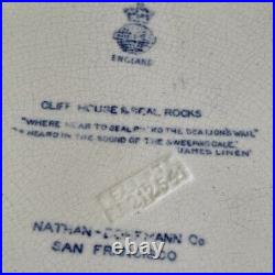 Nathan-Dohrmann Co. Vintage Cliff House Seal Rocks San Francisco Plate RARE