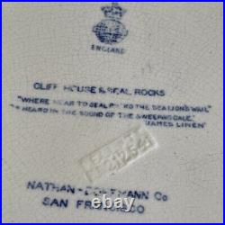 Nathan-Dohrmann Co. Vintage Cliff House Seal Rocks San Francisco Plate RARE Nathan-Dohrmann Co. Vintage Cliff House Seal Rocks San Francisco Plate RARE
