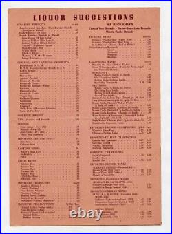 New Tivoli Restaurant Menu Grant Ave San Francisco California 1938