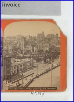 Nob Hill from Phelan Bldg San Francisco CA California L. Dowe Stereoview c1880