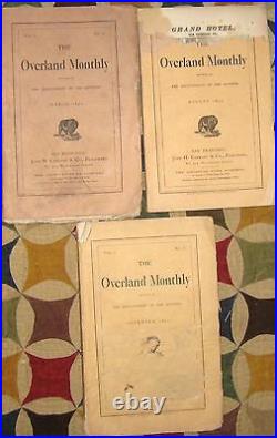 OVERLAND MONTHLY LOT SAN FRANCISCO CALIFORNIA OREGON Columbia River Indians &c