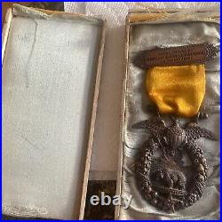 Official Badge And Ribbon 1894 San Francisco 1894 Midwinter Fair With Box