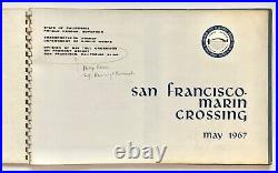 Official Unrealized 1967 SAN FRANCISCO BAY TRANSPORTATION Plans CRAZY Bridges &c