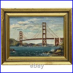 Oil Coastal Painting Golden Gate Bridge, San Francisco, California c. 1980