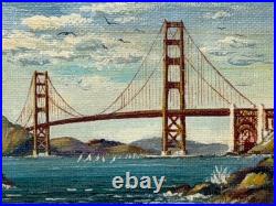 Oil Coastal Painting Golden Gate Bridge, San Francisco, California c. 1980