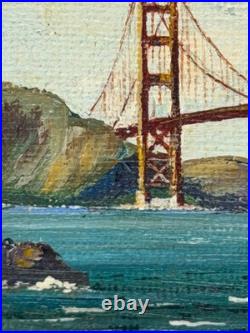 Oil Coastal Painting Golden Gate Bridge, San Francisco, California c. 1980