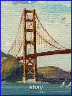Oil Coastal Painting Golden Gate Bridge, San Francisco, California c. 1980