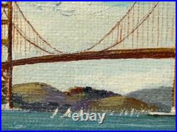 Oil Coastal Painting Golden Gate Bridge, San Francisco, California c. 1980