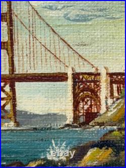 Oil Coastal Painting Golden Gate Bridge, San Francisco, California c. 1980