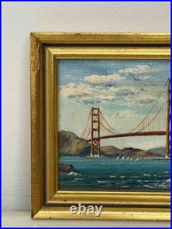 Oil Coastal Painting Golden Gate Bridge, San Francisco, California c. 1980