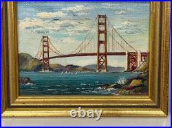 Oil Coastal Painting Golden Gate Bridge, San Francisco, California c. 1980