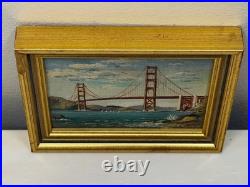 Oil Coastal Painting Golden Gate Bridge, San Francisco, California c. 1980