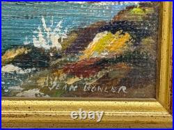 Oil Coastal Painting Golden Gate Bridge, San Francisco, California c. 1980
