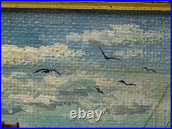 Oil Coastal Painting Golden Gate Bridge, San Francisco, California c. 1980