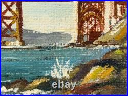 Oil Coastal Painting Golden Gate Bridge, San Francisco, California c. 1980