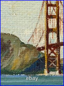 Oil Coastal Painting Golden Gate Bridge, San Francisco, California c. 1980
