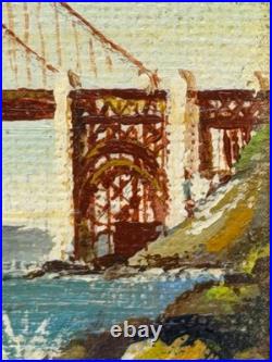 Oil Coastal Painting Golden Gate Bridge, San Francisco, California c. 1980