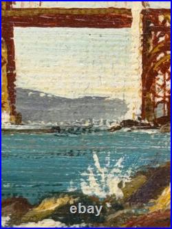 Oil Coastal Painting Golden Gate Bridge, San Francisco, California c. 1980
