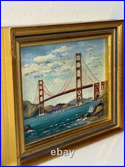 Oil Coastal Painting Golden Gate Bridge, San Francisco, California c. 1980