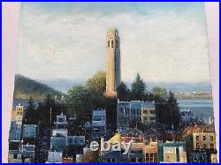 Oil Painting Telegraph Hill & Coit Tower San Francisco, California Landscape