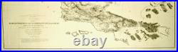 Original 1855 Map California Coast From San Francisco Bay To Los Angeles. Linen