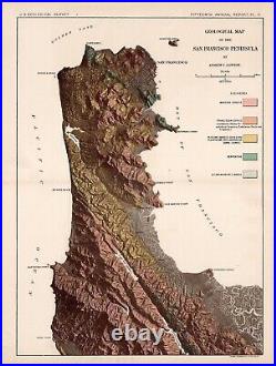 Original 1895 USGS map San Francisco & San Francisco Peninsula