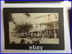 Original 1903 Cabinet Card Lot JULY 4TH PARADE PHOTOS SF Bay Area GOLD RUSH TOWN Original 1903 Cabinet Card Lot JULY 4TH PARADE PHOTOS SF Bay Area GOLD RUSH TOWN