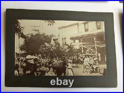 Original 1903 Cabinet Card Lot JULY 4TH PARADE PHOTOS SF Bay Area GOLD RUSH TOWN Original 1903 Cabinet Card Lot JULY 4TH PARADE PHOTOS SF Bay Area GOLD RUSH TOWN