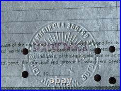 Original 1933 GOLDEN GATE BRIDGE $1000 Construction Bond SERIES B