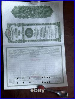 Original 1933 GOLDEN GATE BRIDGE $1000 Construction Bond SERIES B