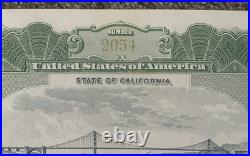 Original 1935 GOLDEN GATE BRIDGE $1000 Construction Bond SERIES C Highway Dist