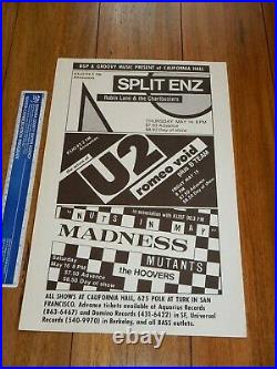 Original 1981 U2 At California Hall In San Francisco Concert Poster, Boy Tour