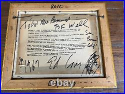 Original Edward J. Cory Double Signed & Framed 1967 San Francisco California