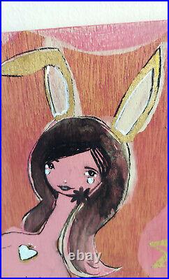 Original Painting Topless Bunny, Kelly Tunstall artist- San Francisco California