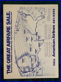 Original Travel Poster American Airlines San Francisco California Sailboat Sun