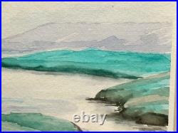 Original Watercolor Painting The Inlet San Francisco California