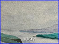 Original Watercolor Painting The Inlet San Francisco California