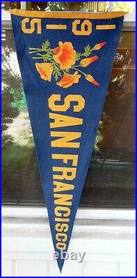 PPIE 3 Foot Poppies Pennant San Francisco 1915 Panama-Pacific Exposition Fair EX