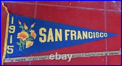 PPIE 3 Foot Poppies Pennant San Francisco 1915 Panama-Pacific Exposition Fair EX