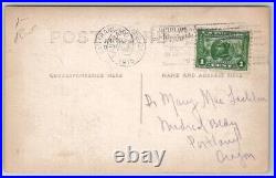 Panama Pacific 1915 Expo Statue Boy with Bird Frog Fountain RPPC Postcard G48